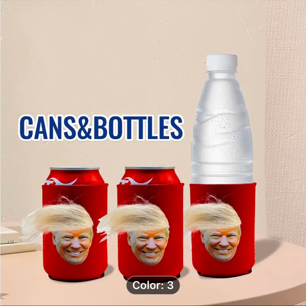 🇺🇸🇺🇸NEW 2 pc TRUMP BEER 🍻 COZY 🇺🇸 🇺🇸